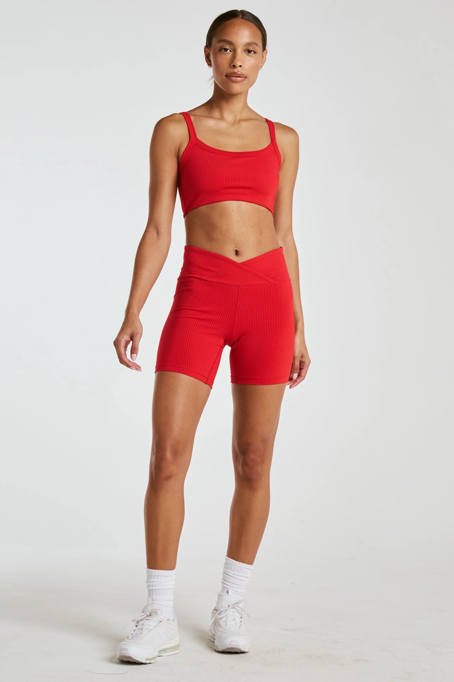 Ribbed V Waist Biker Short
