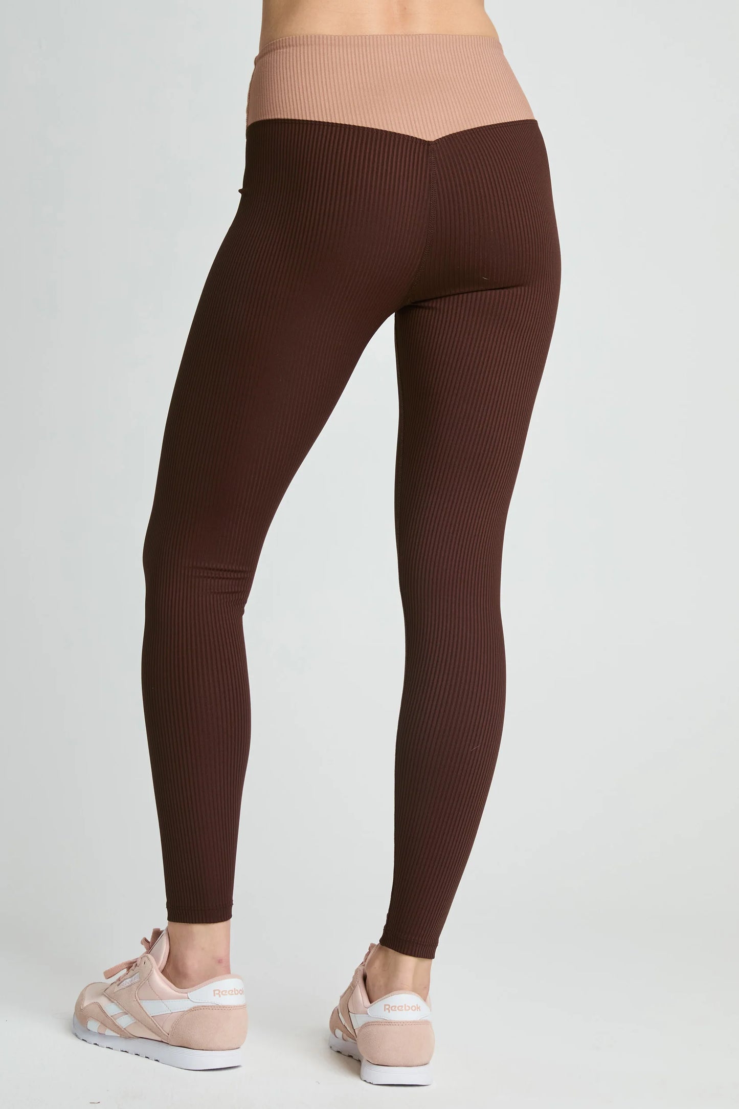 Ribbed Two Tone Dip Legging