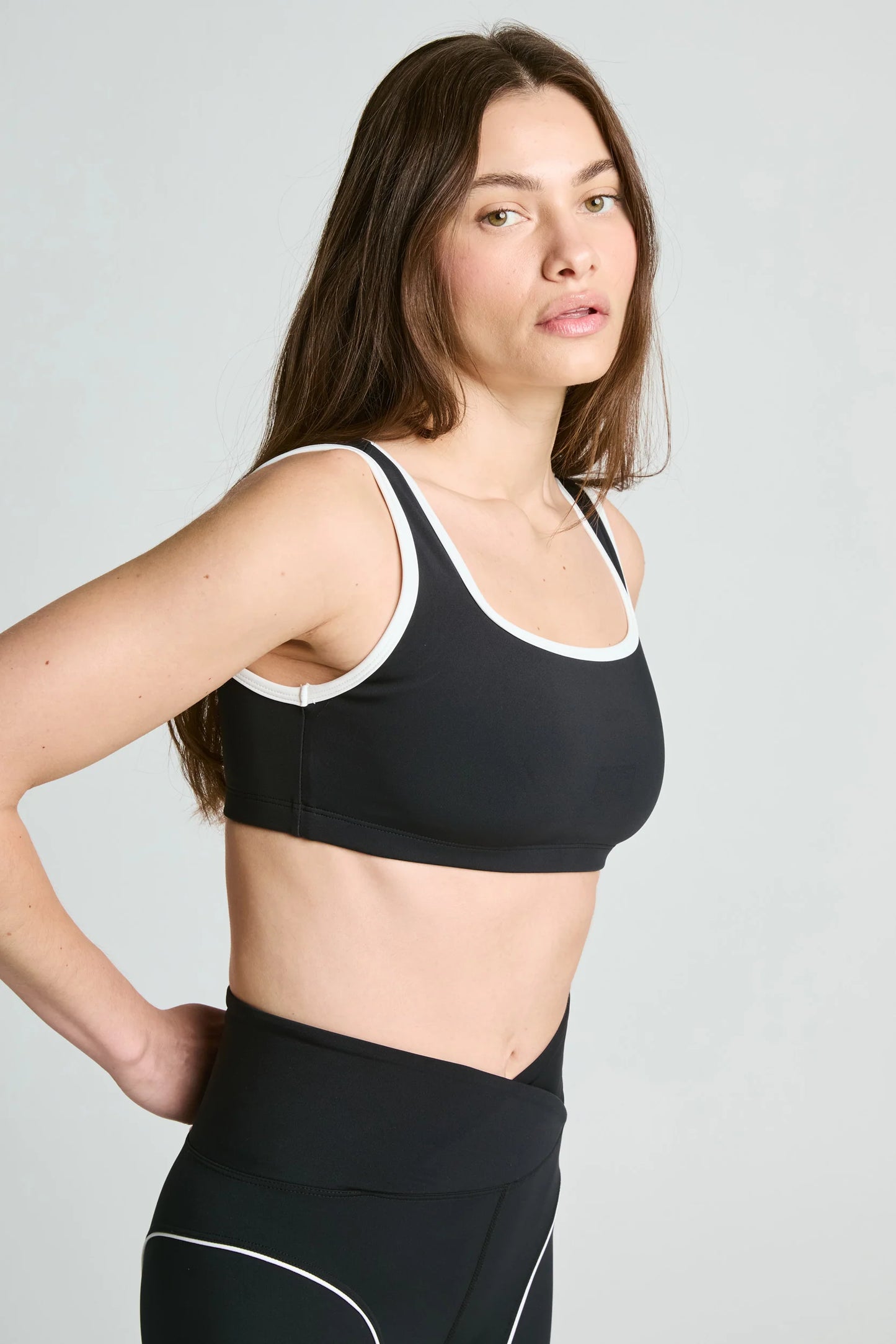 Recycled Contrast Staple Bra